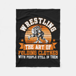 Funny Wrestling Apparel For Men Women Kids Fleece Blanket