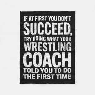 Funny Wrestling Coach Wrestler Martial Arts Combat Fleece Blanket
