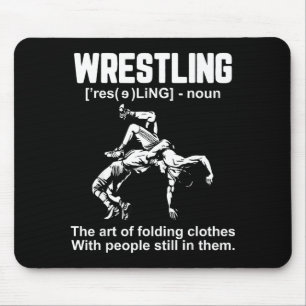Funny Wrestling Definition The Art Of Folding Clot Mouse Mat