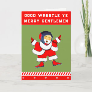 Funny wrestling holiday card