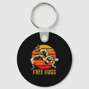 Funny Wrestling Hugs Wrestling Mom Men Boys Kids  Key Ring