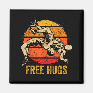 Funny Wrestling Hugs Wrestling Mom Men Boys Kids  Magnet