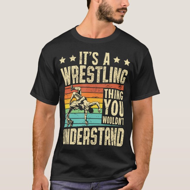 Funny Wrestling Shirts For Men Boys Kids Vintage (Front)