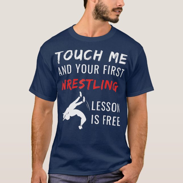 Funny Wrestling TShirt Wrestling Coach Sports T (Front)
