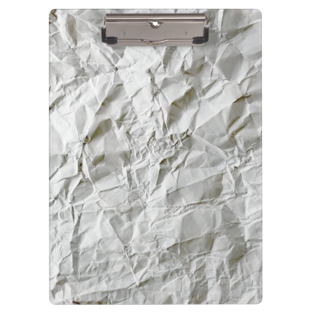 Funny wrinkled paper clipboard (Front)