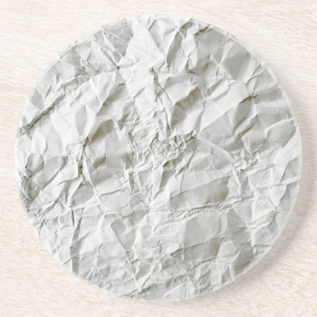Funny wrinkled paper coaster (Front)