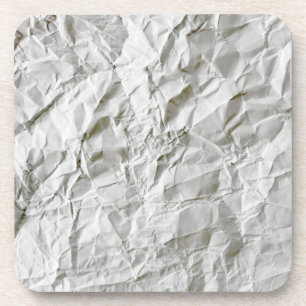 Funny wrinkled paper coaster