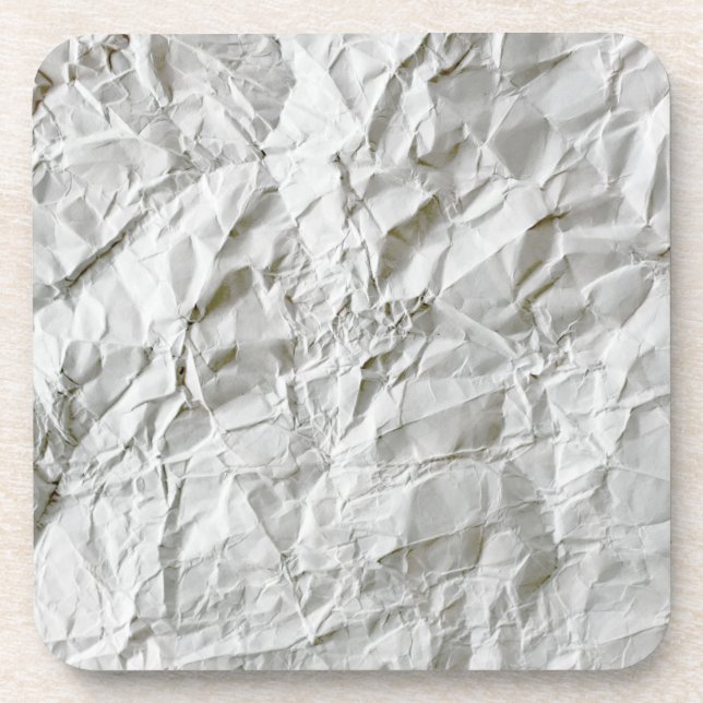 Funny wrinkled paper coaster (Front)