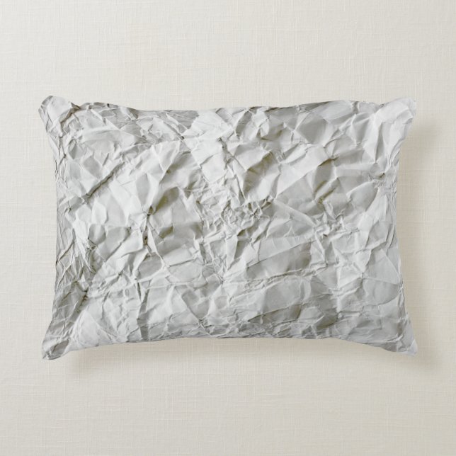 Funny wrinkled paper decorative cushion (Front)