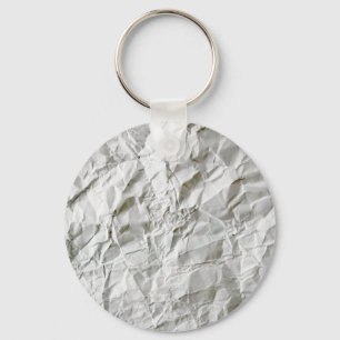 Funny wrinkled paper key ring