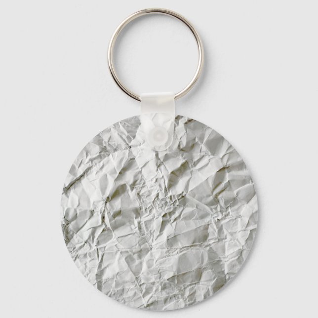 Funny wrinkled paper key ring (Front)
