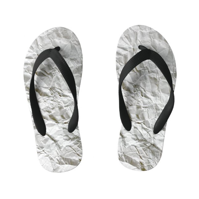 Funny wrinkled paper kid's flip flops (Footbed)