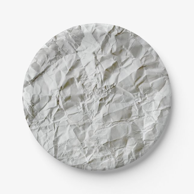 Funny wrinkled paper paper plate (Front)