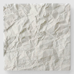 Funny wrinkled paper stone coaster