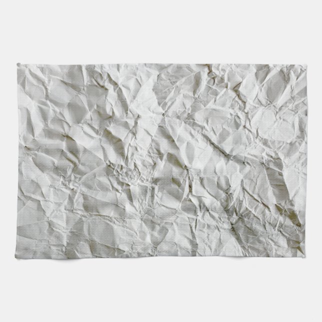 Funny wrinkled paper tea towel (Horizontal)