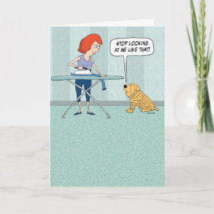 Funny Wrinkly Shar-Pei Dog Birthday Card