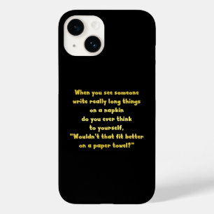 Funny Writing on a Napkin Joke Case-Mate iPhone 14 Case