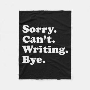 Funny Writing Writer Au Gift For Men Women Boys Or Fleece Blanket