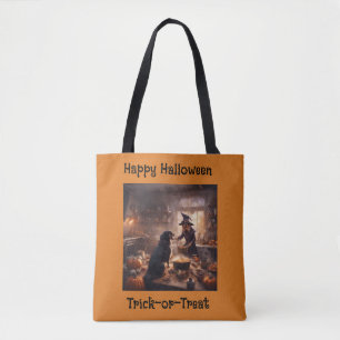 Funny Wtich dog and friend raid the Kitchen Tote Bag