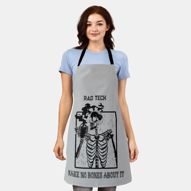 Funny X-ray Customisable Medical Job Rad Tech Apron (Worn)