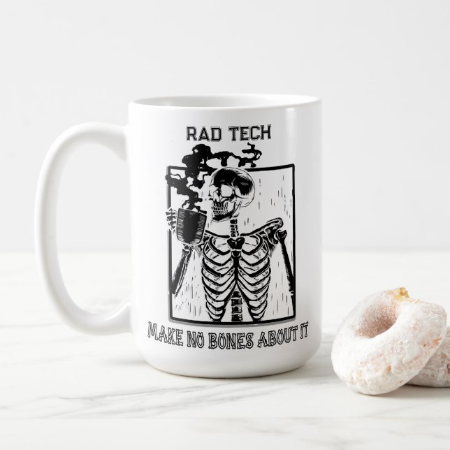 Funny X-ray Customisable Medical Job Rad Tech Coffee Mug (With Donut)