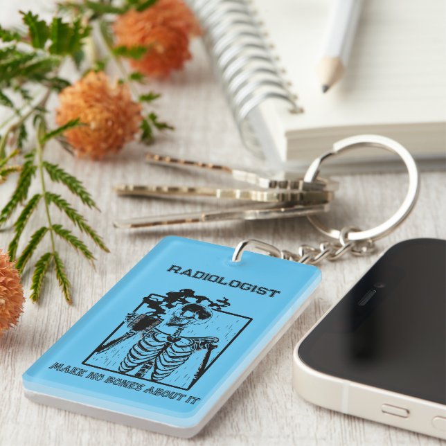 Funny X-ray Customisable Medical Job Radiologist Key Ring (Front Right)