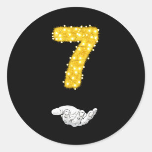 Funny Xmas 6-7 Funny 6 7 Christmas Matching 7 Boys Classic Round Sticker