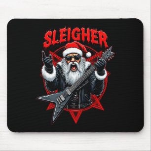 Funny Xmas Christmas Guitar Santa Sleigher Heavy M Mouse Mat