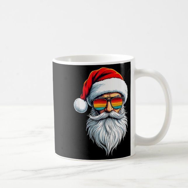 Funny Xmas Christmas In July Summer Santa Tank Top Coffee Mug (Right)