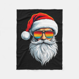 Funny Xmas Christmas In July Summer Santa Tank Top Fleece Blanket