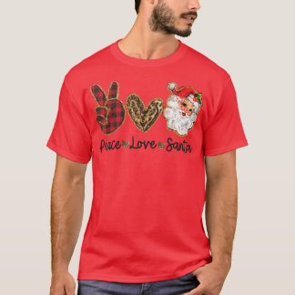 Funny Xmas Christmas Tee For Adult Kid Peace Love