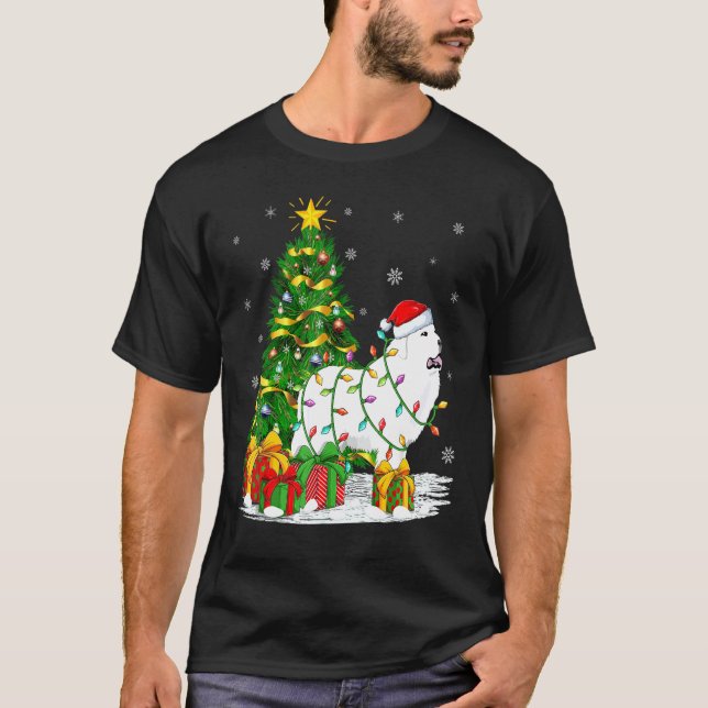 Funny Xmas Family Matching Santa Great Pyrenees Ch T-Shirt (Front)