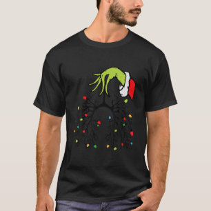 Funny Xmas Hand Lung Christmas Lights Respiratory  T-Shirt