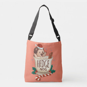 Funny Xmas Hedge Nog Hedgehog Eggnog Christmas Crossbody Bag