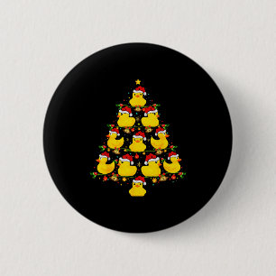 Funny Xmas Lighting Santa Hat Rubber Duck Christma 6 Cm Round Badge
