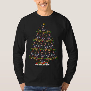 Funny Xmas Lighting Santa Ostrich Bird Christmas T T-Shirt