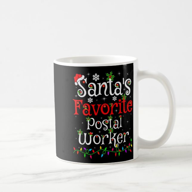 Funny Xmas Lighting Santa's Favourite Stal Worker  Coffee Mug (Right)
