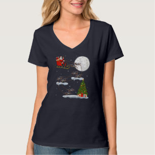 Funny Xmas Lighting Tree Santa Riding Tarantula Ch T-Shirt