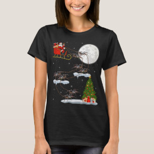 Funny Xmas Lighting Tree Santa Riding Tarantula Ch T-Shirt