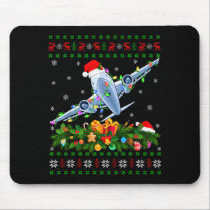 Funny Xmas Lighting Tree Santa Ugly Airplane Chris Mouse Mat