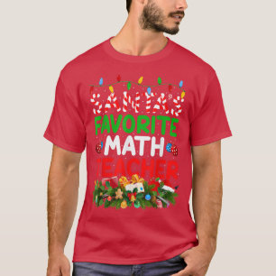 Funny Xmas Lights Santa Math Teacher Christmas T-Shirt