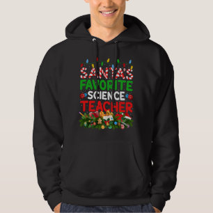 Funny Xmas Lights Santa Science Teacher Christmas Hoodie