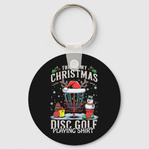 Funny Xmas Lights This Is My Christmas Disc Golf P Key Ring