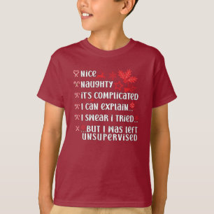 Funny Xmas Nice Naughty List Funny Christmas kids T-Shirt