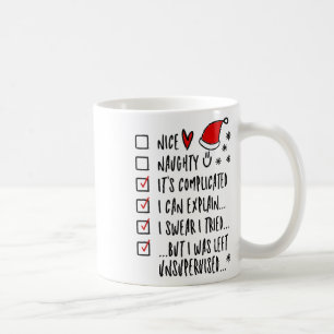 Funny Xmas - Nice Naughty List I Can Explain I Swe Coffee Mug