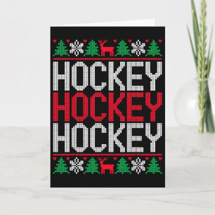 Funny Xmas Ornaments Ugly Christmas Sweater Hockey Card