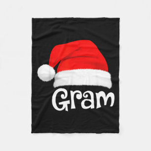 Funny Xmas Pajama Group Matching Gram Christmas Ha Fleece Blanket