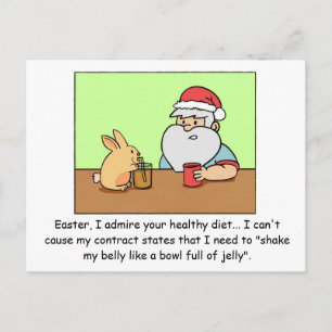 Funny X'mas Postcard: Santa complains about job Holiday Postcard