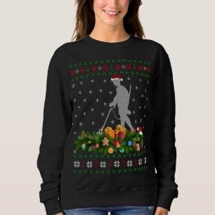 Funny Xmas Santa Hat Ugly Metal Detecting Christma Sweatshirt