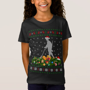Funny Xmas Santa Hat Ugly Metal Detecting Christma T-Shirt